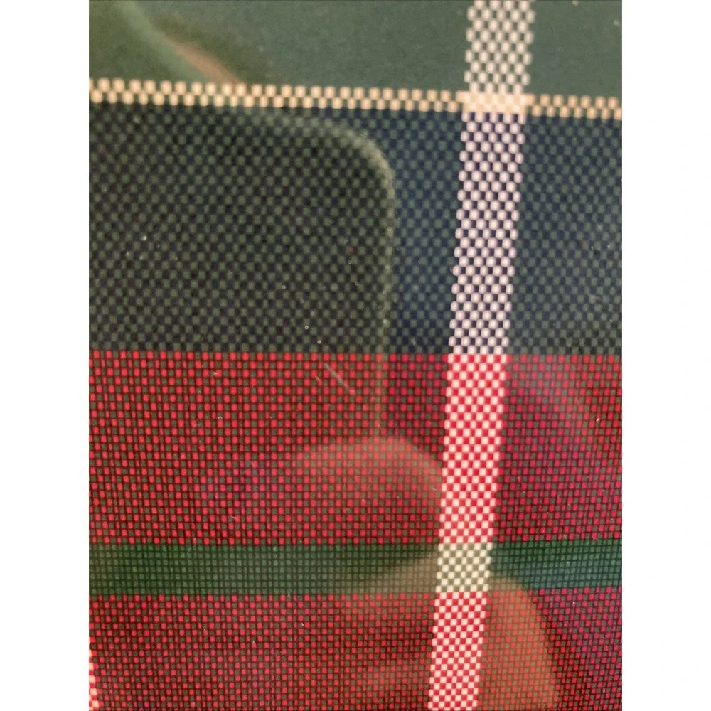 TOMMY BAHAMA Set Of 2 Christmas Tree PLAID Tartan SERVING PLATTER TRAY Melamine